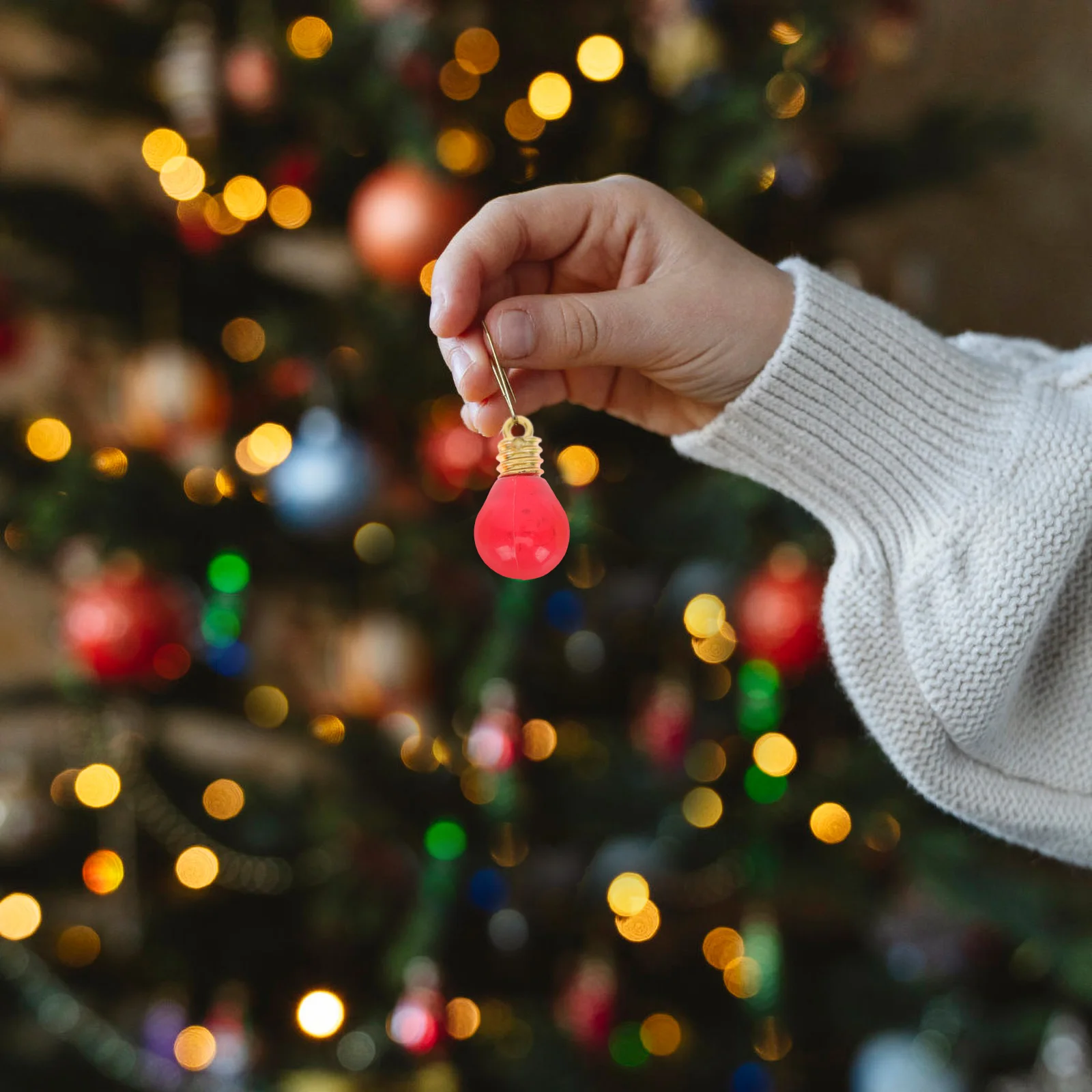 

1Pack Christmas Bulb Beads Plastic DIY Jewelry Beads Accessories DIY Pendant Xmas Decor Handmade Craft Materials