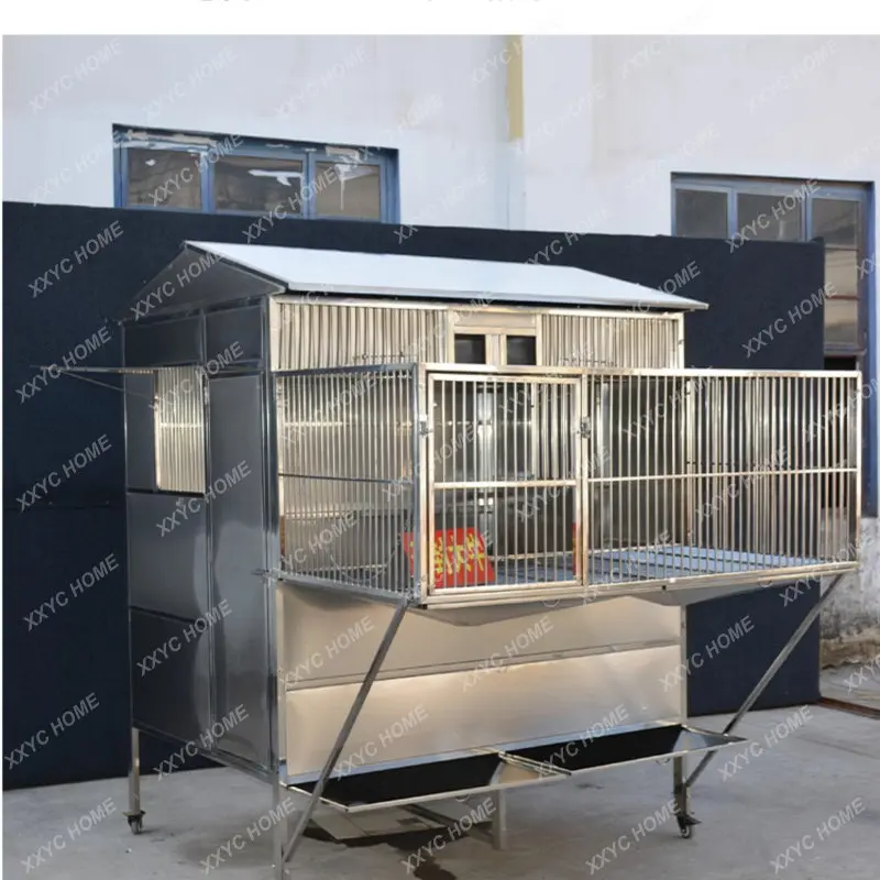 Stainless Steel Pigoen Cage Large Breeding Cage Large Household Breeding Cage Large Outdoor Pigeon House