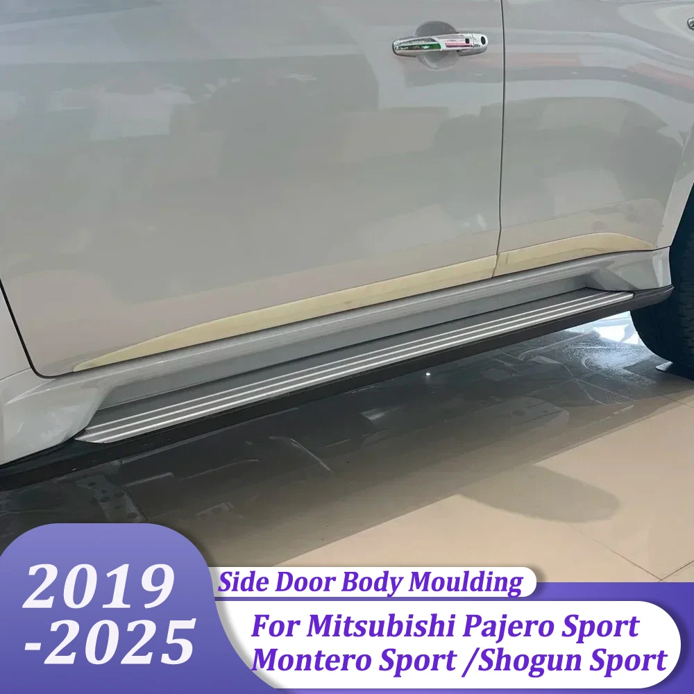 Car Accessories Side Door Body Moulding Strip Cover Trim For Mitsubishi Pajero Sport /Montero Sport /Shogun Sport 2019-2025