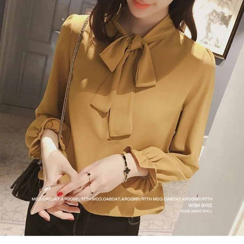 Elegant Bow Petal Sleeve Chiffon Shirts 2023 Spring New Fashion Office Lady Solid V-Neck Loose Oversized Pullovers Blouse Female