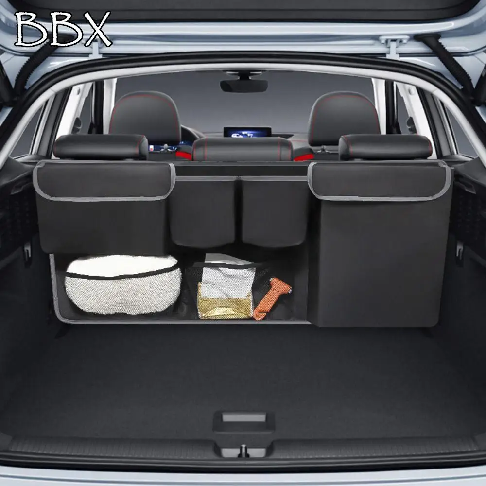 

Multiple Pockets Car Trunk Storage Bag Adjustable Space Saving Backseat Hanging Organizer Oxford Cloth High Capacity