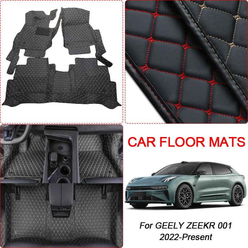 

Car Floor Mat 3D Full Surround For GEELY ZEEKR 001 2022-Present Protect Liner Foot Pads Carpet PU Leather Waterproof Accessory