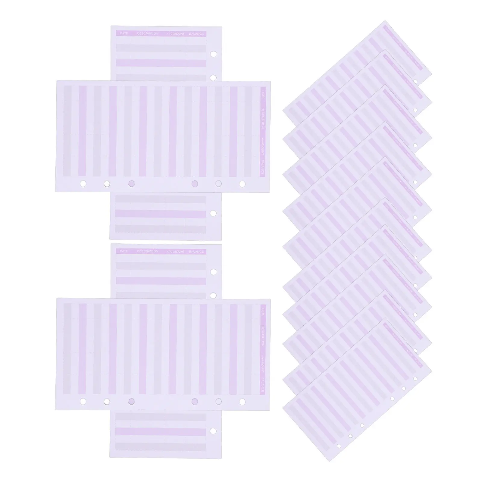 

60 листов бумаги с 6 отверстиями для перфорации, портативный ежедневный планировщик бюджета, вкладыши для учета наличных, отслеживания расходов, для дома и офиса