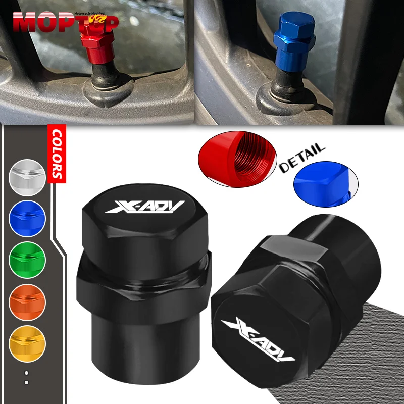 

For X-ADV 750 XADV750 XADV 2017-2024 Motorcycle Accessories Wheel Tire Valve Stem Caps CNC Airtight Covers X ADV 750 xadv750