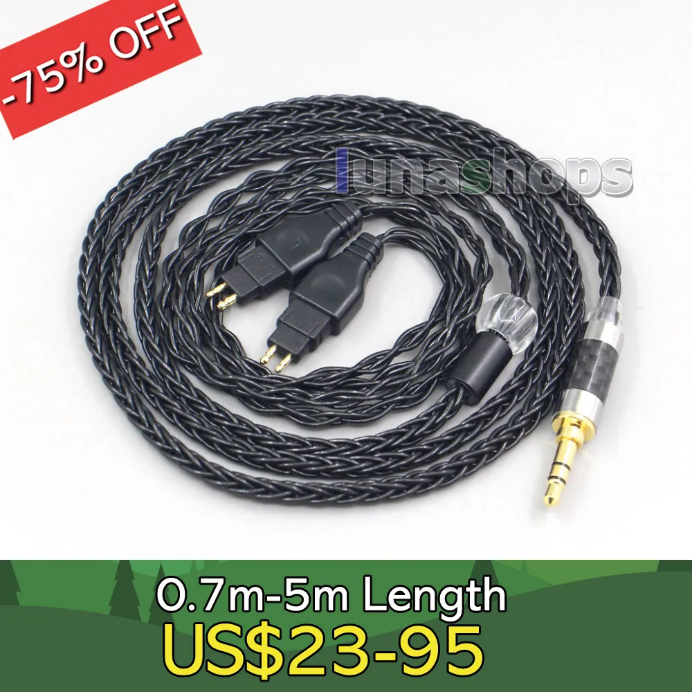 

8 Core Black Balanced Pure Silver Plated Earphone Cable For Sennheiser HD25 plus HD25sp HD25-1 II HD25-C HD25-13 HD 25 LN007038