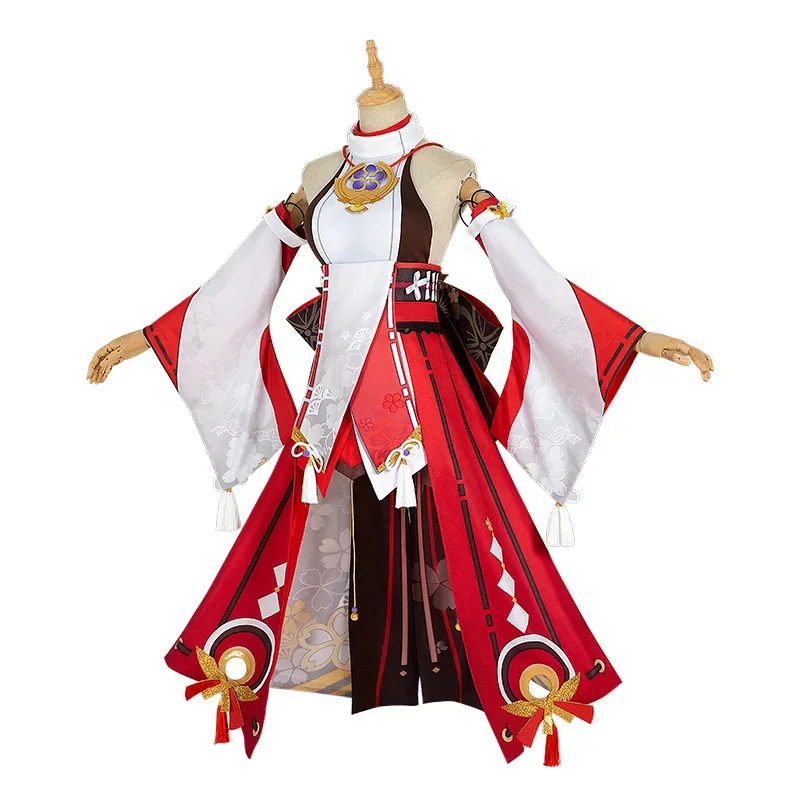 Game Genshin Impact Yae Miko Cosplay Costume Yae Miko Guuji Yae Cos Wigs Shoes Games Uniform Dress Outfits Halloween Costumes