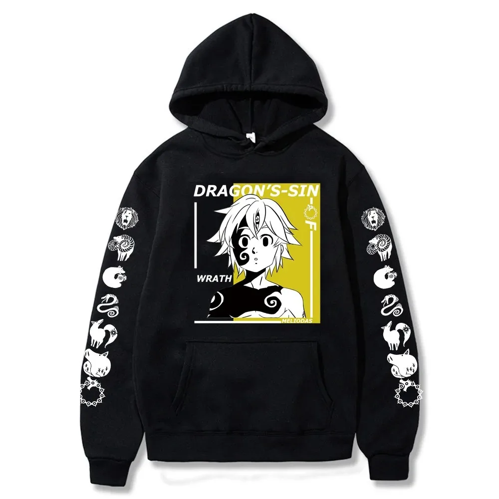 

Толстовка с капюшоном «Семь смертных грехов» с принтом в стиле аниме, хит продаж, толстовки унисекс, высококачественные мягкие высококачественные роскошные роскошные пары