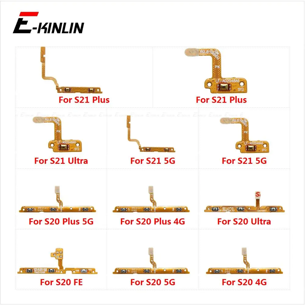 Volume Button Power Switch On Off Key Ribbon Flex Cable For Samsung Galaxy S20 FE S21 Ultra Plus 4G 5G Replacement Parts