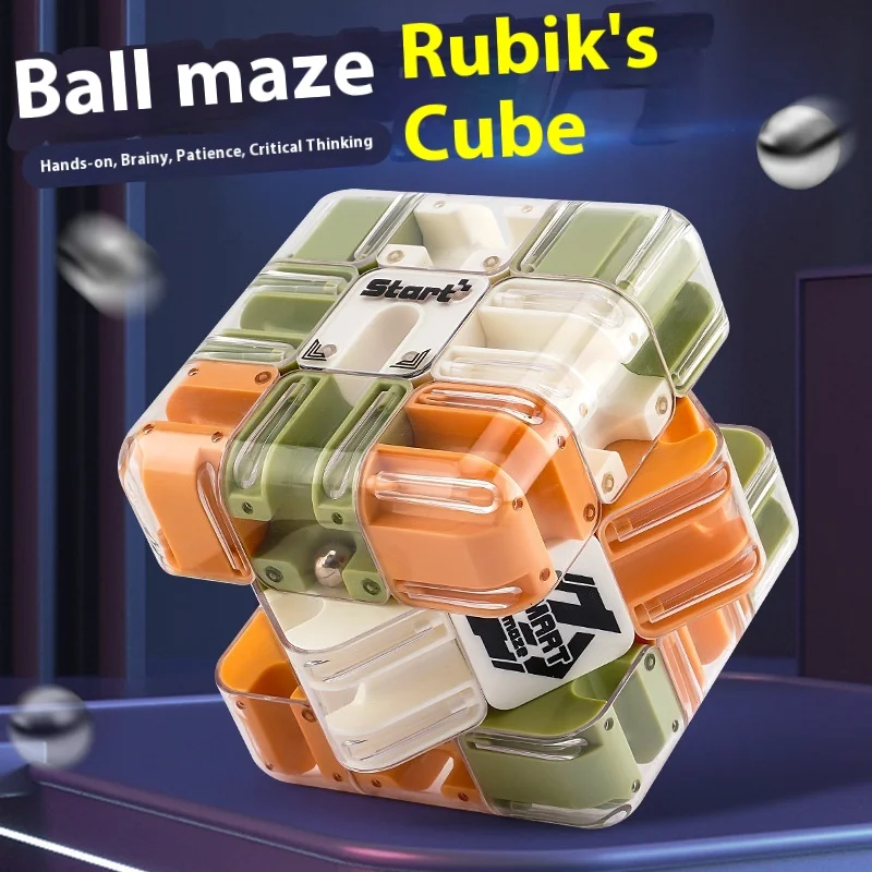 Neue grenzüberschreitende dreistufige Labyrinth-Schlacht Zauberwürfel-Wettbewerbe Stressabbau-Spielzeug für Kinder Logik-Denkspiele und Puzzles