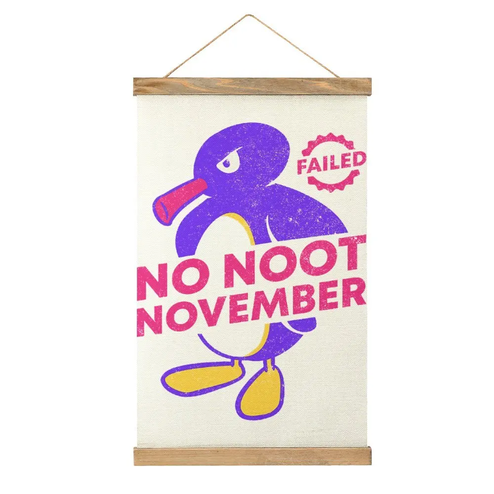 

Graphic No Noot November Pingu Failed The Challenge Canvas Hanging Picture Wall Decoration Geeky Hotel Picture Style Hang Pict