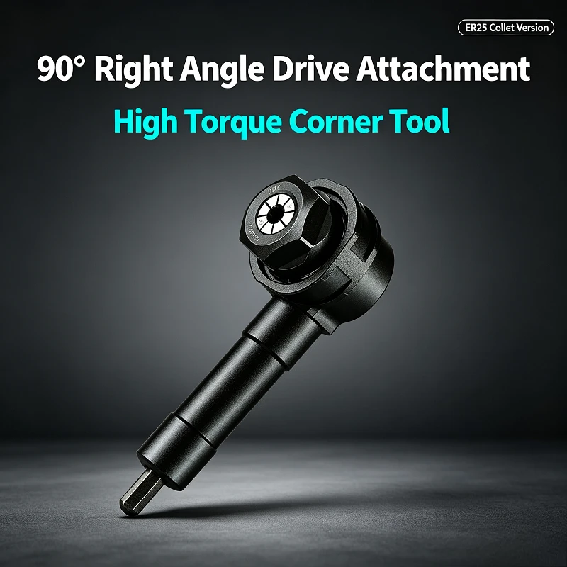 Short Distance Right Angle Drive Attachment High Torque 90 Degree Corner Tool For Electric Wrench And Drill Work