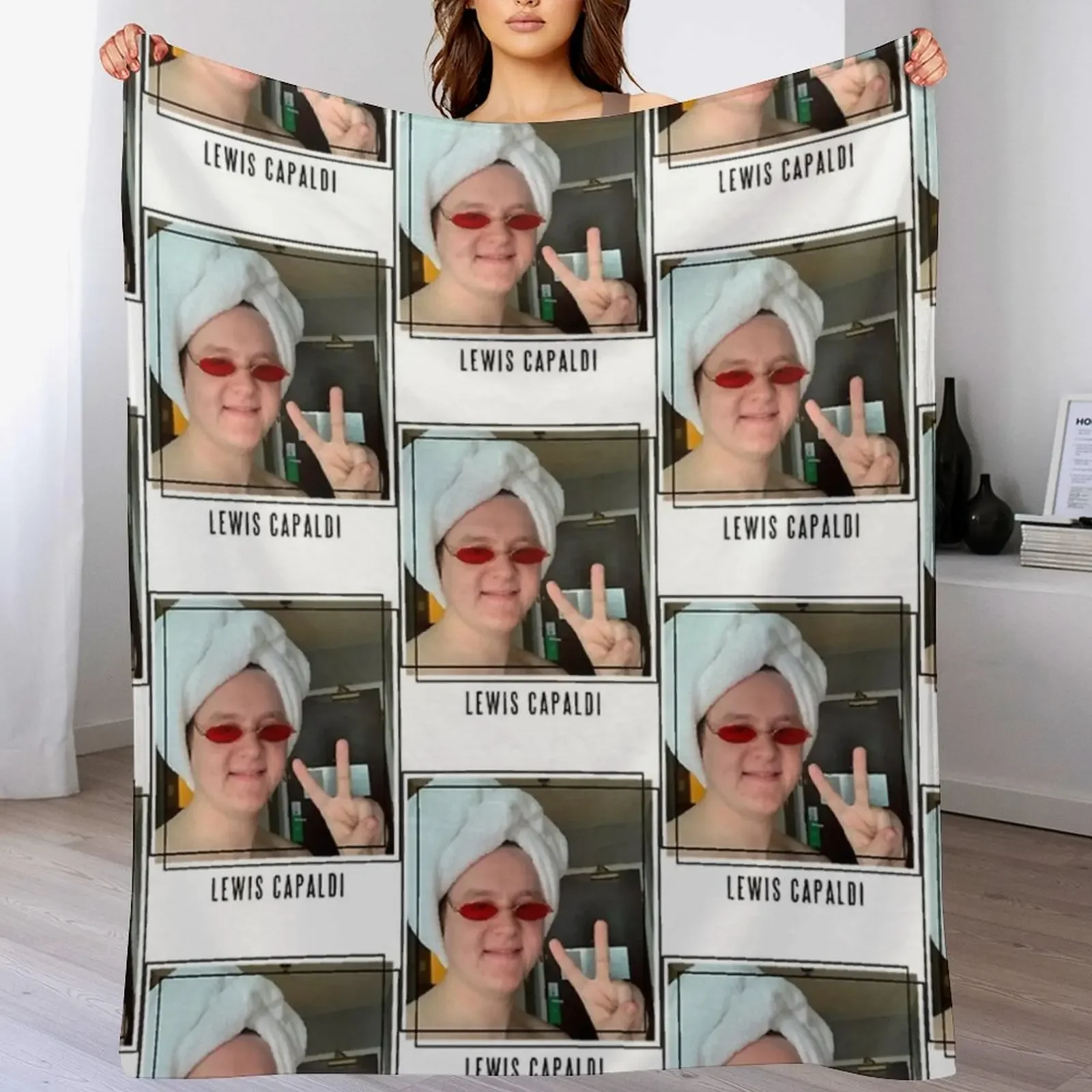 

Lewis Capaldi (9) Throw Blanket Sofa Throw Flannel Multi-Purpose Bed covers Blankets