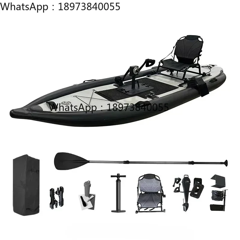 2026-Favorite High Quality Inflatable Drop Stitch Kajak Fishing Surfing Canoe Rowing Boat Pedal Kayak for Adult