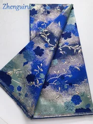 African Brocade Lace Fabric Damask Gilding Nigerian Jacquard Lace Fabric 2025 High Quality Elegant Party Dress for Women A4077