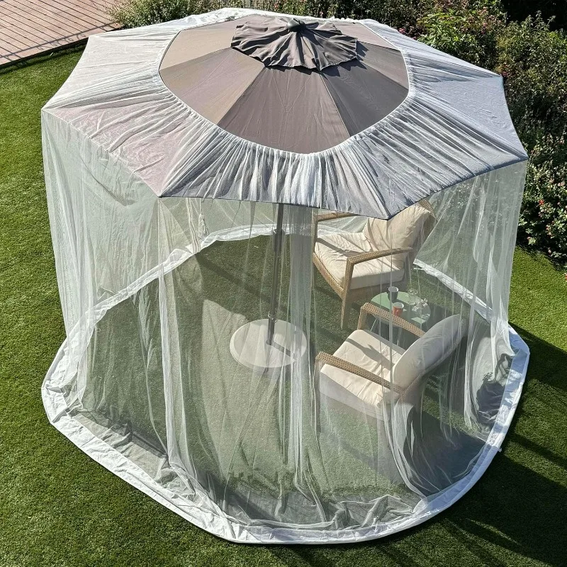 

Net for Umbrella 9.2 FT | Large Sizes & Fabric Designed for Outdoors | Insect House Screen Netting for Patio, Porch & G