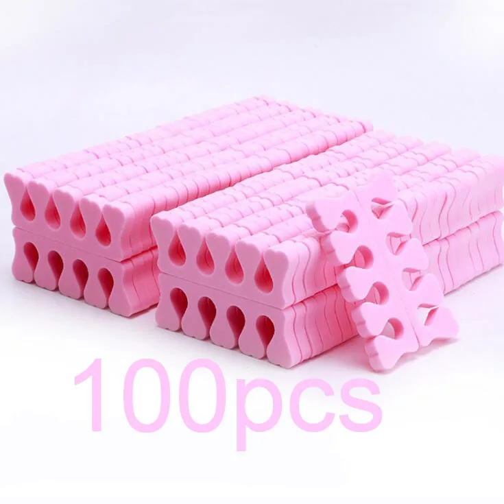 50 Pairs Soft Toe Separators Fingers Foots Nail Art Tools Flexible Heart Design Nail Art Practice Manicure Pedicure Foot Braces
