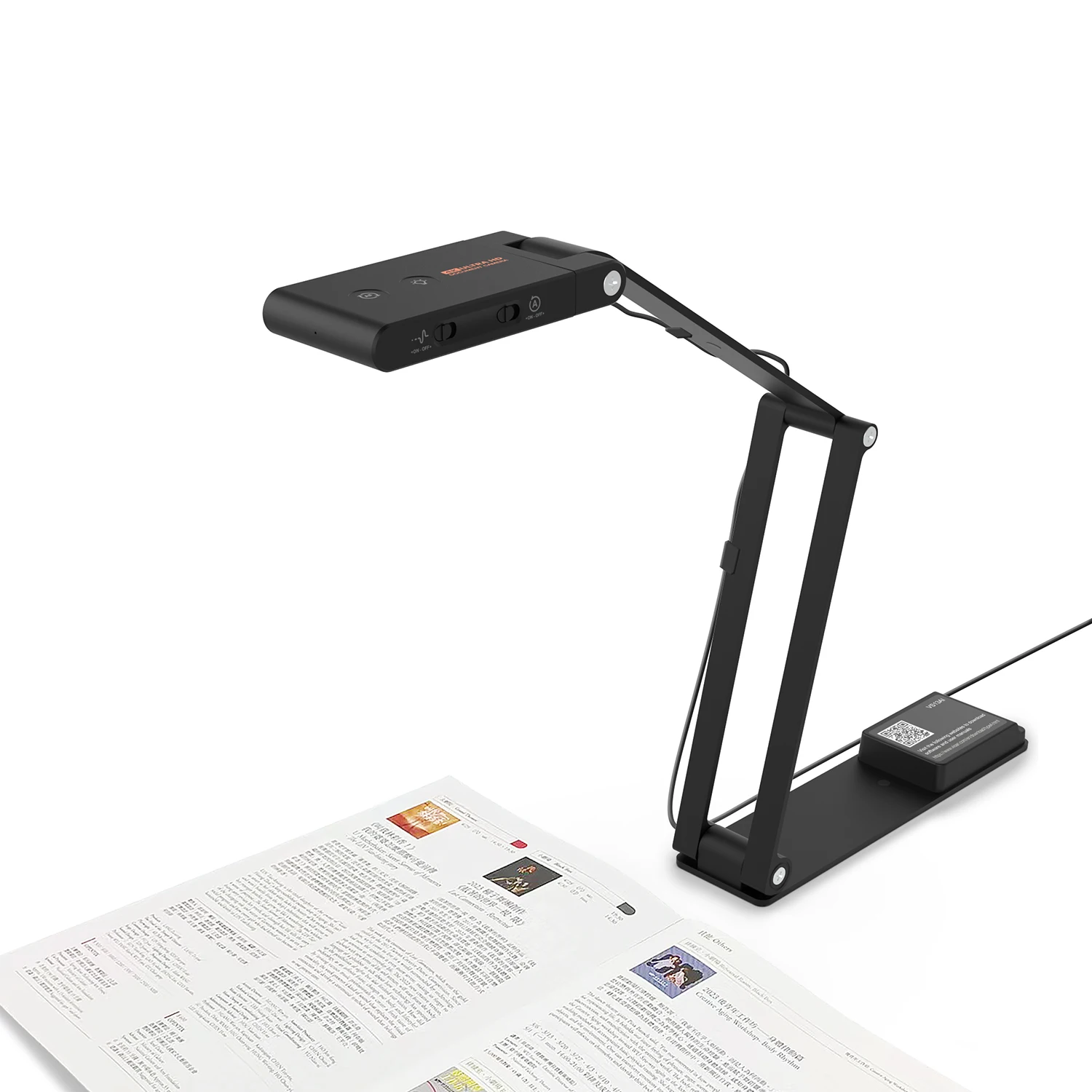 Viisan Vs13ai Usb Document Camera Met Ai-Ruisonderdrukking Mic-13mp 4K Ultra Hd A3-Size Capture, Dual-Mode Autofocus, Led Licht