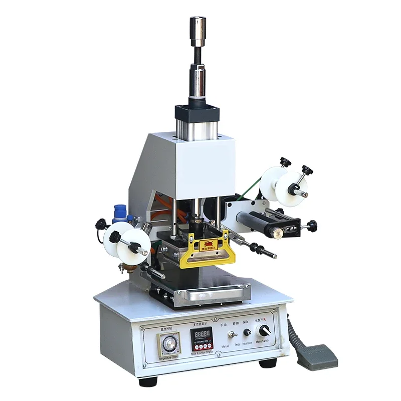 新しい空気圧ブロンズマシン高精度レザーホットスタンピングマシンコーディングマシン