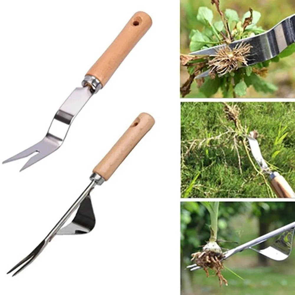 Stainless Steel Manual Weeder Garden Outdoor Hand Weeding Tool Removal Farmland Puller Dandelion Digging Lawn Weeder Transplant