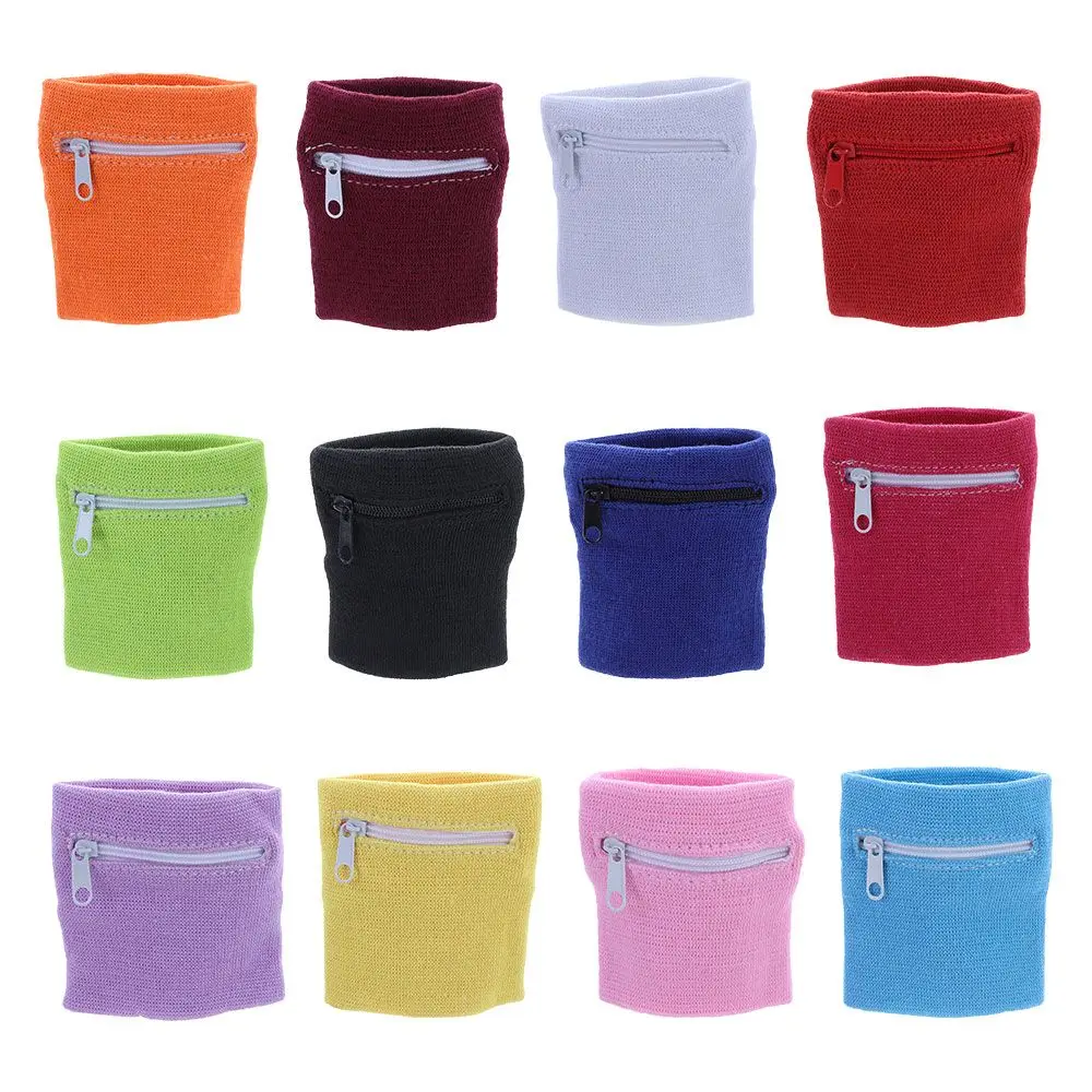 

Outdoor Sport Key Pocket Wrist Protection Running Wrist Purse Bag With Zipper Sports Wristband Sports Bag