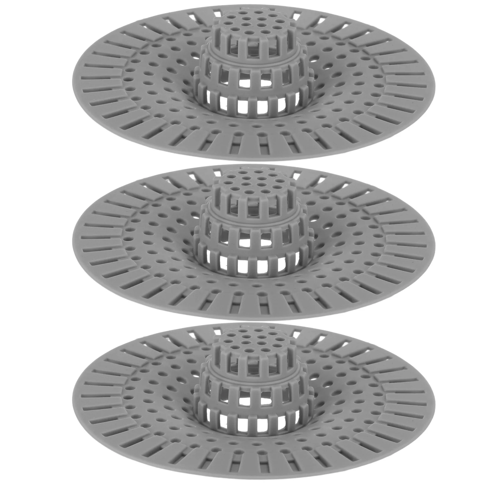

3Pcs Silicone Drain Filter - Bathroom Hair Catcher for Shower Sink Bathtub - Clog Preventing Mesh Strainer Cover with Fine
