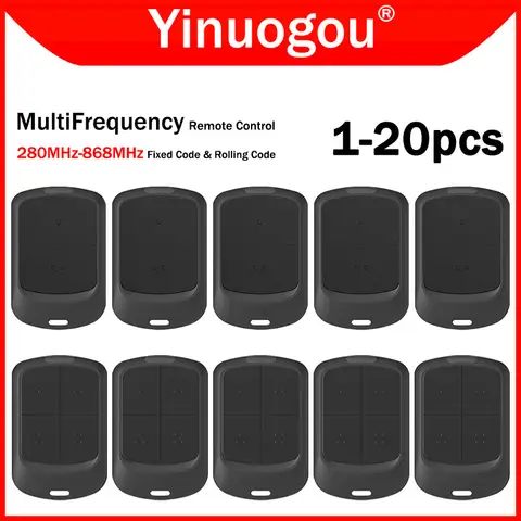 복제 다중 주파수 280MHz-868MHz 차고문 원격 제어기, 전기 게이트 오프너 송신기용 433MHz 868MHz 원격 제어기