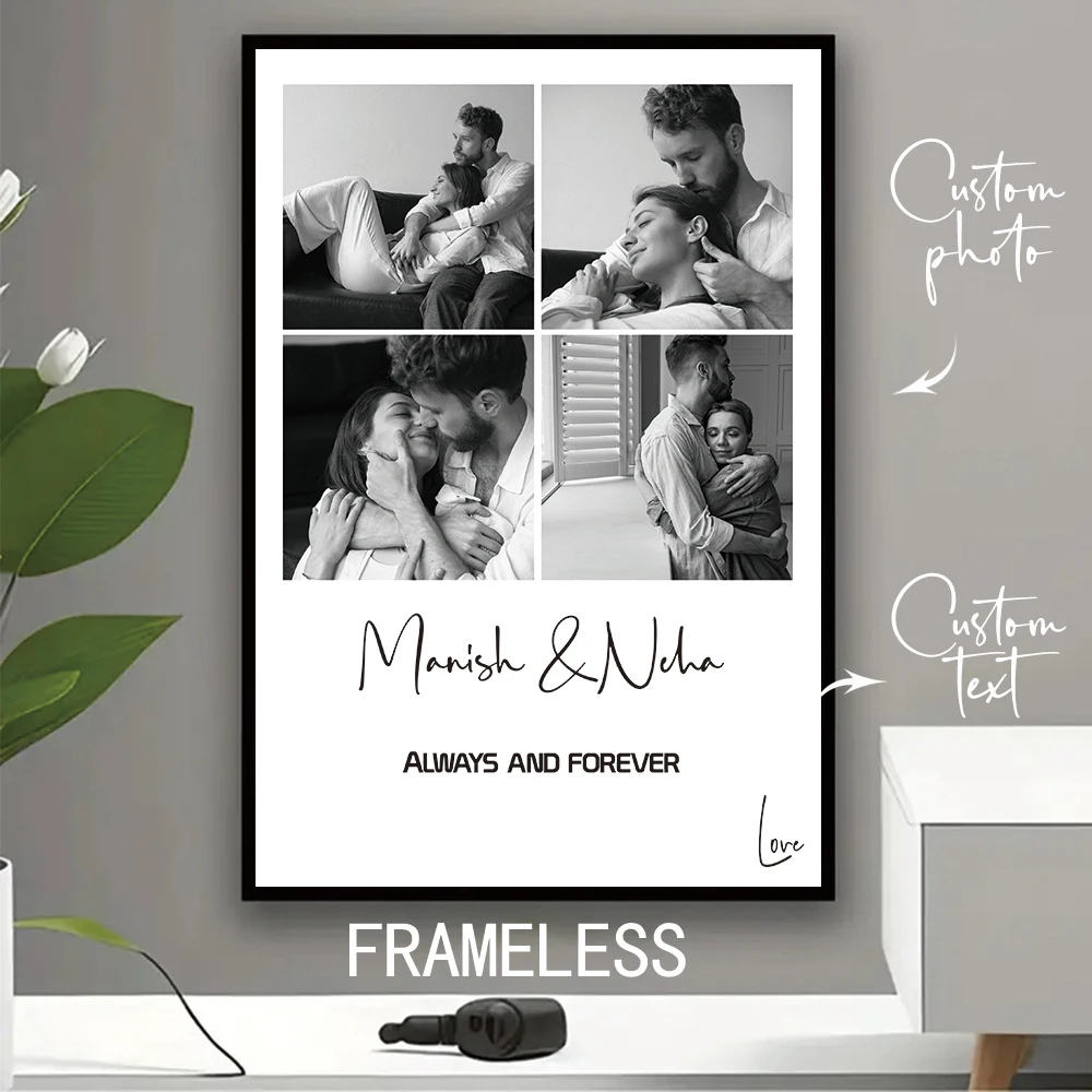 1 pieza Personaliza tus fotos con 1 pieza de fotos de carteles de lienzo sin marco personalizados para compartir tus recuerdos favoritos y momentos más preciosos