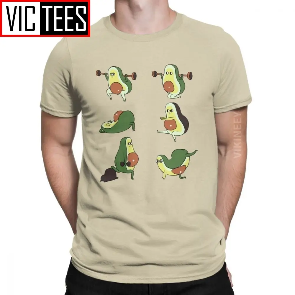 Men Tshirt Avocabooty Workout Avocado 100 Percent Cotton Vegan Funny Guacamole Cartoon Cute Tshirt Oversized