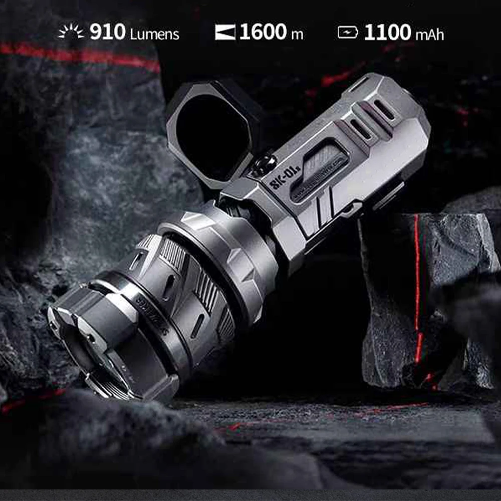 

Tactical LEP Titanium Alloy Flashlight Strong Light Long-Range White Laser Zoom Rechargeable Flashlight with Smooth Spinner Bolt