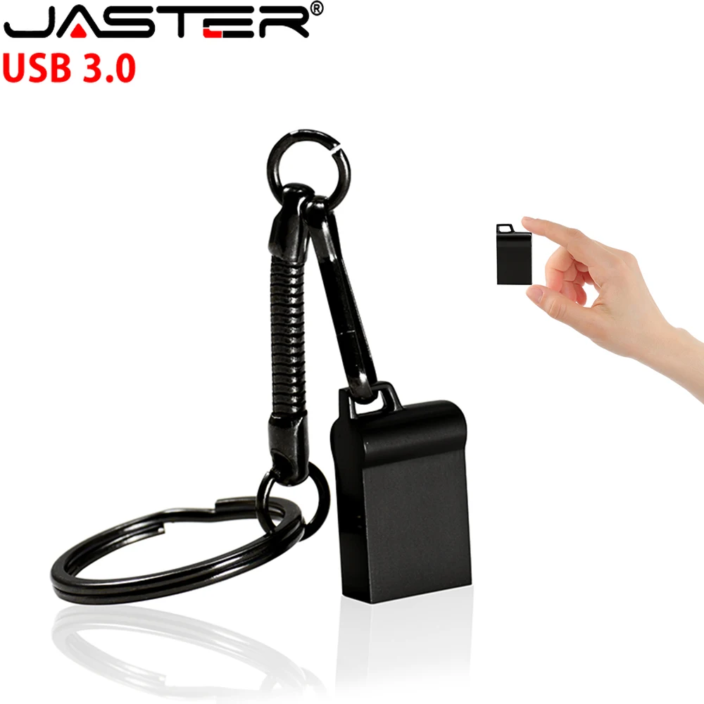 

Wholesale Black Mini Metal USB 3.0 Flash Drive 16GB Pen Drive 64GB Free Key Chain Memory Stick 32GB Creative Gift Pendrive