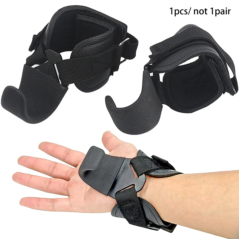 

Leather Weight Lifting Hook Gym Fitness Weightlifting Non-slip Heavy Duty Steel Strong Load Capacity Wrist Strap Hook Pull-up