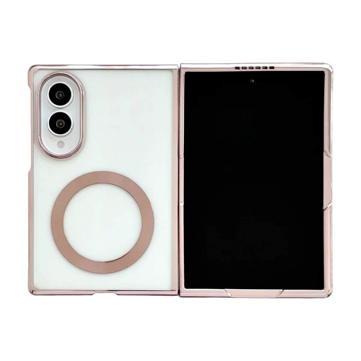 D Plating – twarda, przezroczysta, magnetyczna obudowa na telefon Samsung Galaxy Fold 8, o szerokiej, smukłej konstrukcji. — zdjęcie produktu 7