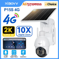 XIAOVV 4G Sim 6MP Solar Outdoor Cameras  PTZ Surveillance Outdoor Waterproof Security Cams Color Night Vision Smart Home