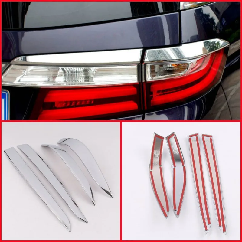 ABS Chrome For Honda Odyssey 2015-2018 2019 2020 Car Rear Tail Light lamp eyebrow protector strip frame Cover Trim Accessories