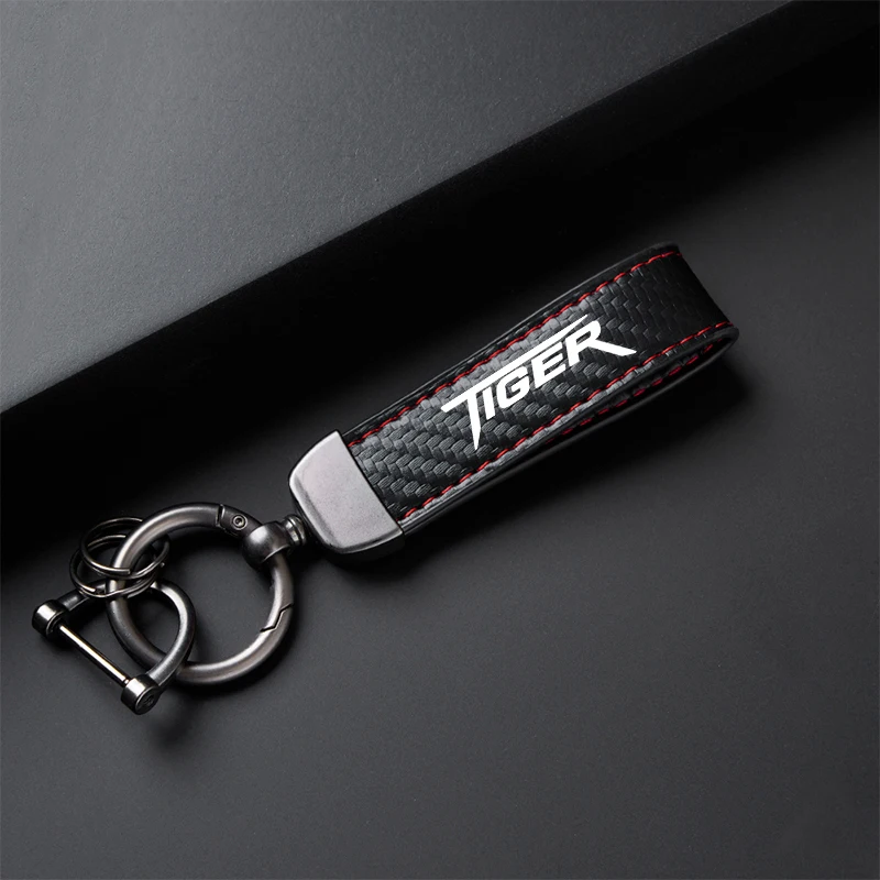 High-Grade Carbon Fiber Motorcycle Keychain Holder Keyring for Triumph TIGER 800 XR XRX XRT XCX XCA XC 2015-2024 Accessories