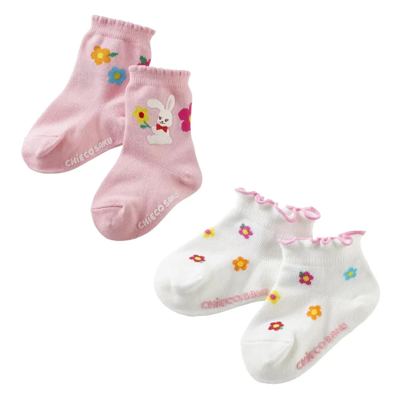 

Baby Socks Spring Summer New Girls Cartoon Cute Flower Bunny Lace Socks