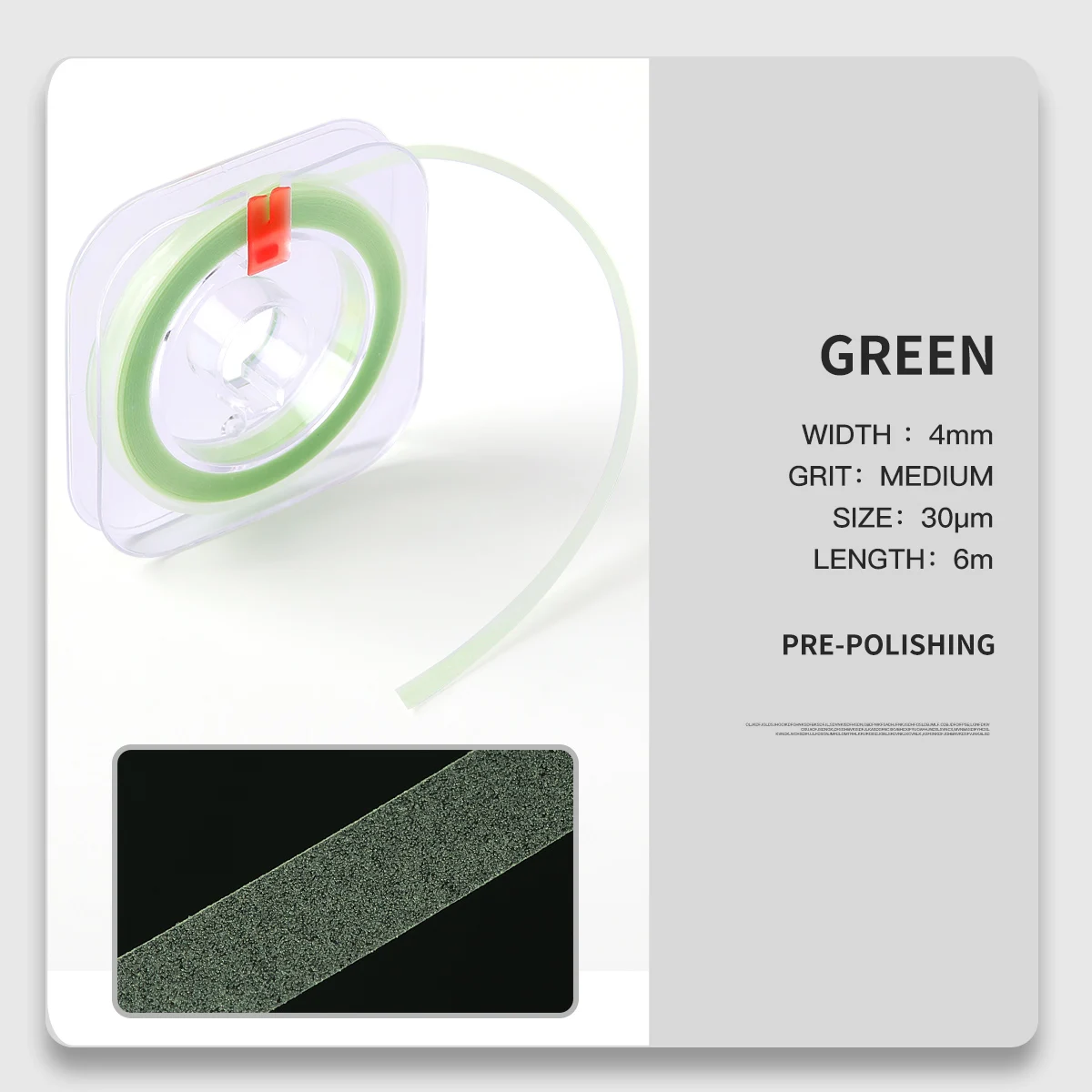 Dental Polishing Strip Roll 4mm Resin Tooth Grinding Sanding Length-6m Width-4mm 50μm 30μm20μm