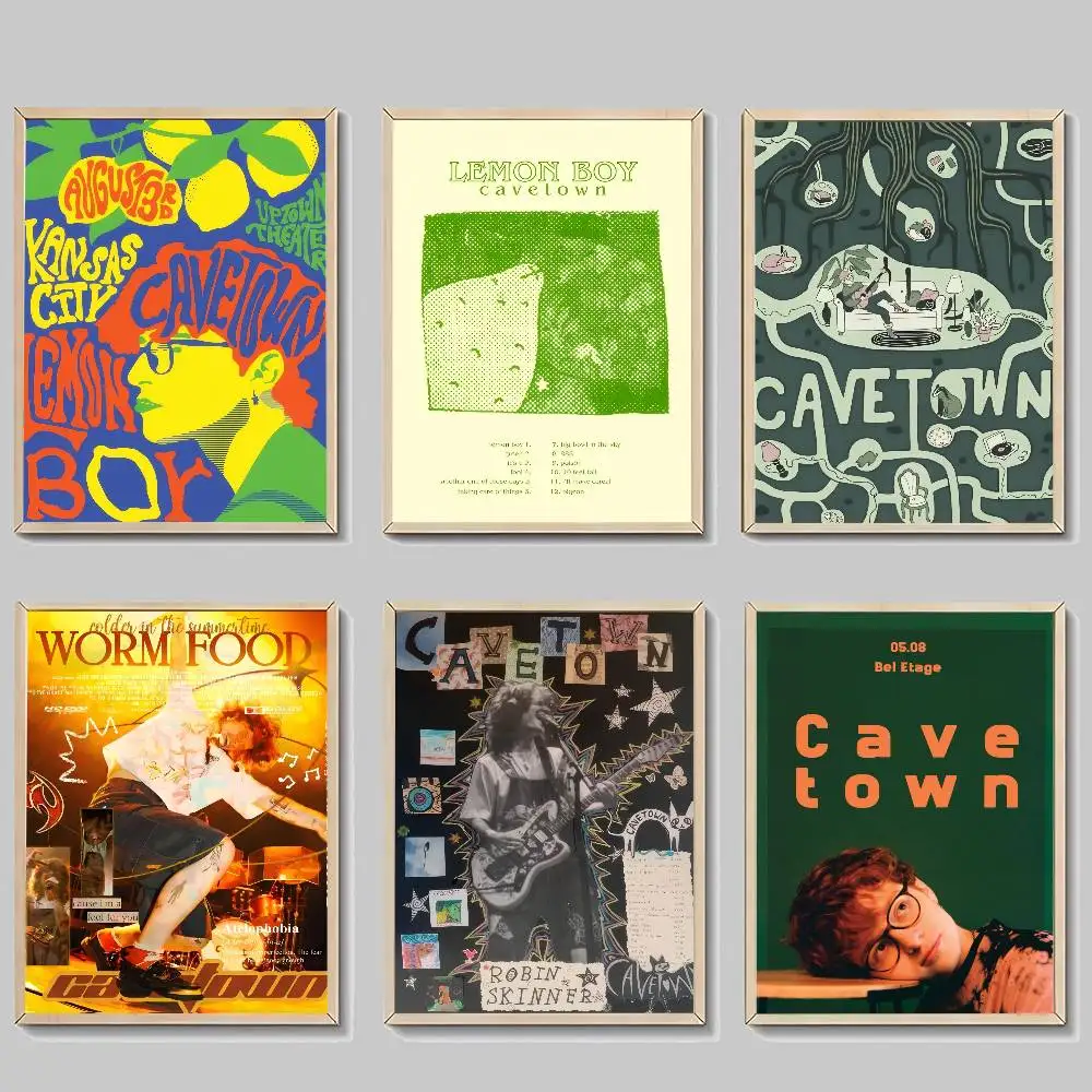 Singer Cavetown Animal Kingdom Lemon Boy Vintage-Poster, selbstklebende Vintage-Dekoration für Zimmer, Zuhause, Bar, Café, Kawaii-Raumdekoration