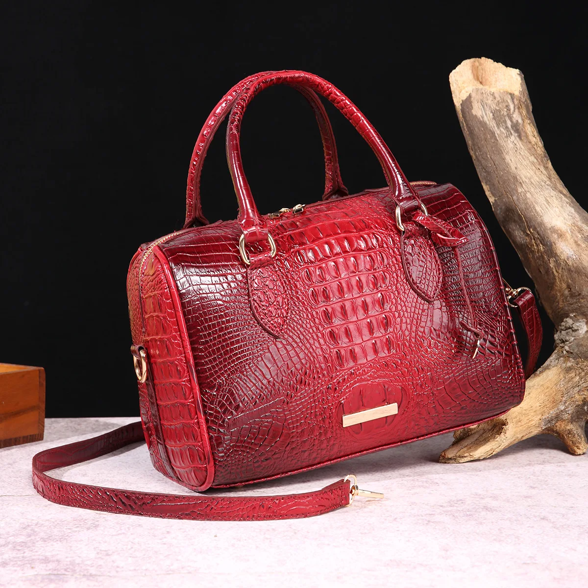 New in Fashion One-shoulder Messenger Purse Crocodile Pattern Leather Handbag Retro Underarm Luxury Tofu Women Bag purse