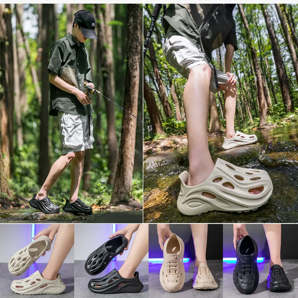 Sandalen für Männer, atmungsaktiv, rutschfest, perforierte Schuhe für Paare, Strandschuhe für Outdoor-Aktivitäten, coole Slipper für Frauen