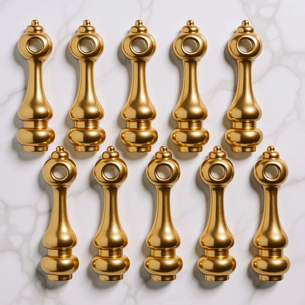 

10pcs Railing Connectors Zinc Alloy Gourd Head Design Glass Cabinet Spindles Hardware Accessories Replacement Metal Bracket Pole