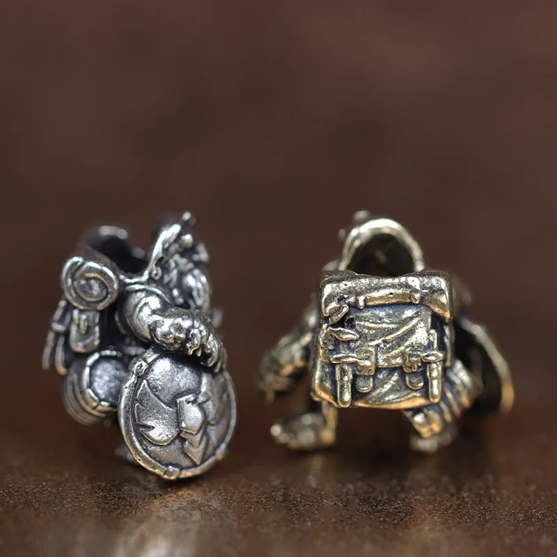 Dwarf Brass Knife Beads EDC DIY Paracord Woven Bracelets Lanyard Pendants Accessories Outdoor Tool Hangings Charms ﻿ ﻿