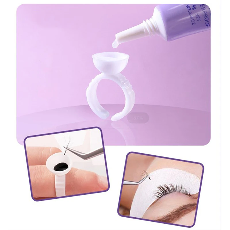 Colla per ciglia con pinzette Set impermeabile ad asciugatura rapida autoadesiva non irritante Colla per extension ciglia Occhi Trucco cosmetico
