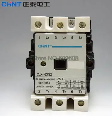 Chint Original Cjx163 22 Tensão 380v 220v 110v 36v 24v 3tf47 do Contator da C.a.