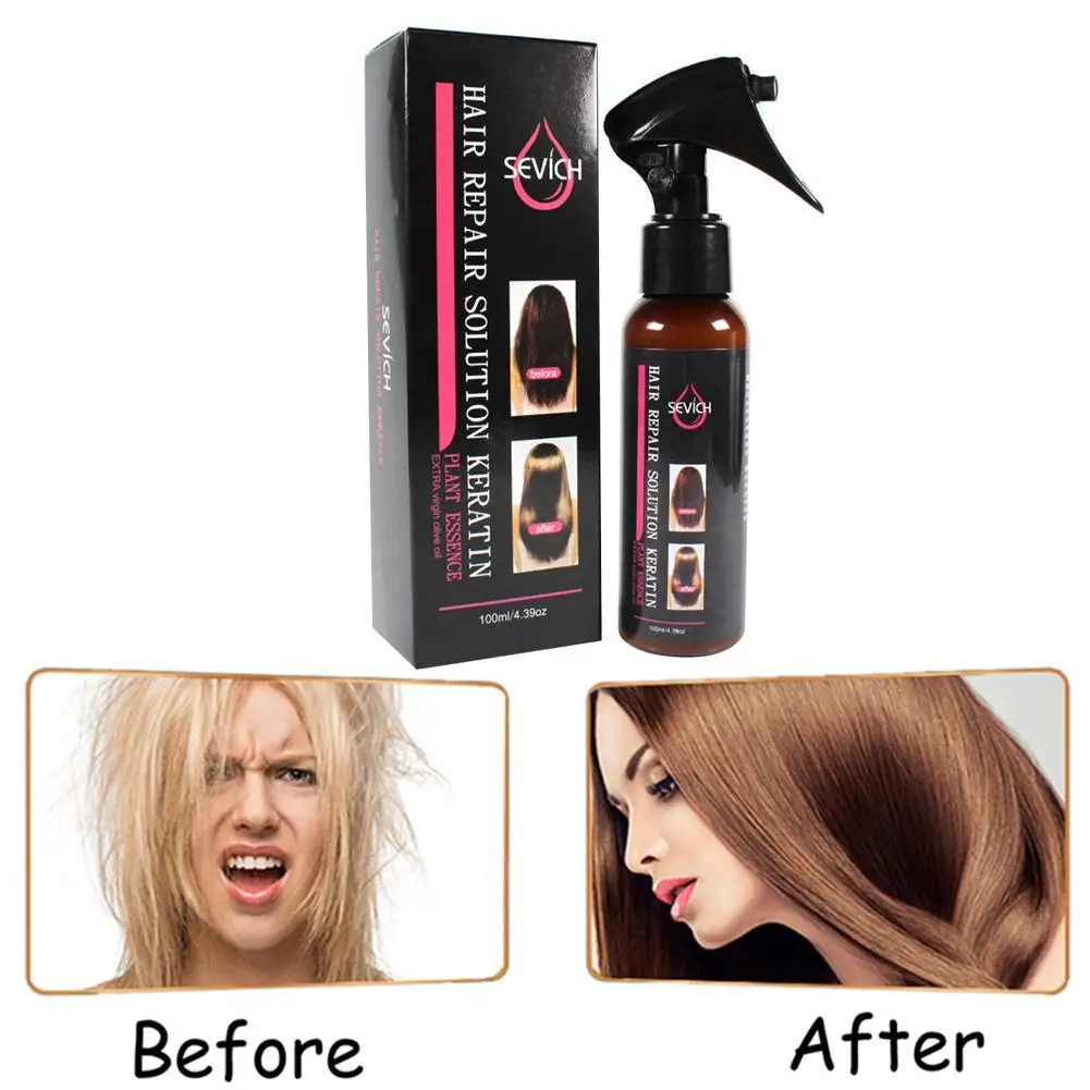 Hair & Scalp Treatment Hair Repair Solution Keratin For Woman Plant Essence Virgin Olive Oil Hair Repairing Damaged Hair