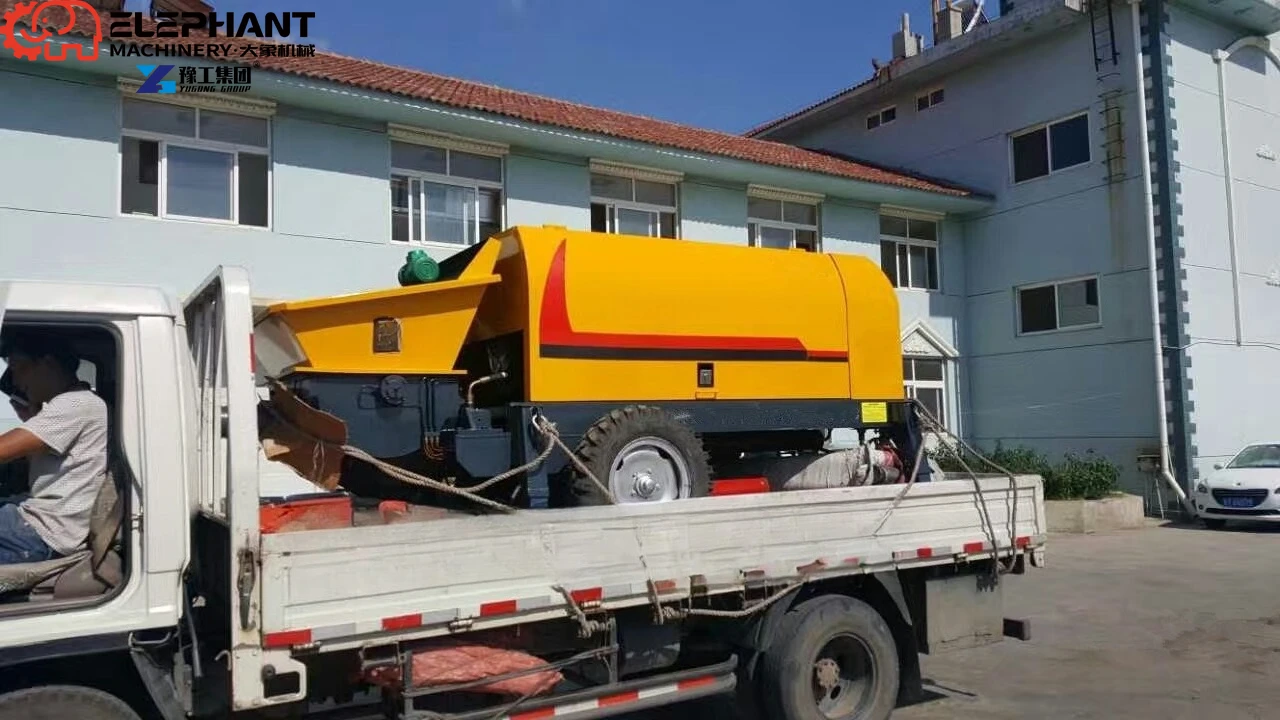 Mini Electric Powered Concrete Mixer And Pump Construction 30KW Diesel Powered Shotcrete Machine Truck Trailer Mounted