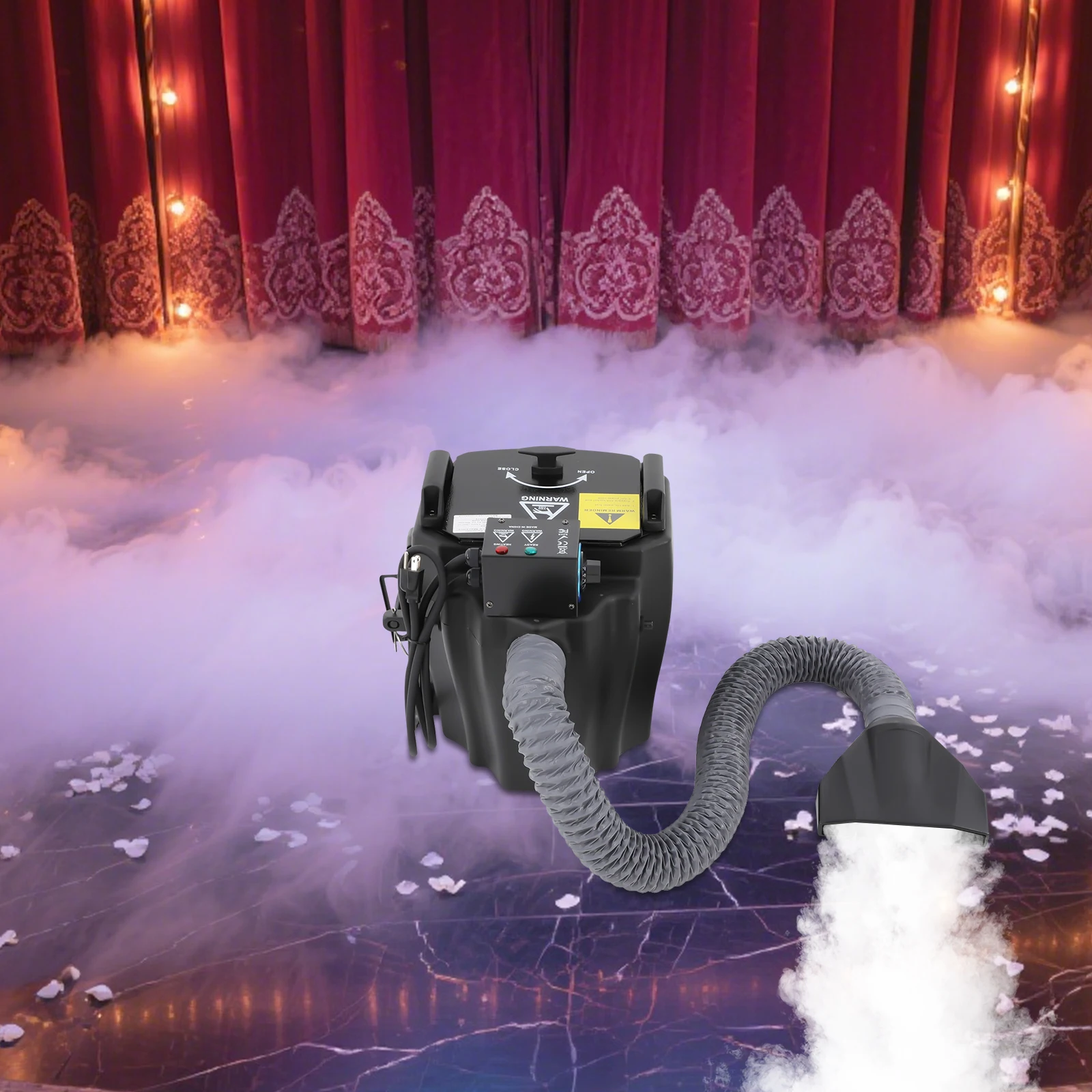 

Машина для сухого льда, низкая машина для тумана, 3500 Вт, 1614 футов, покрытие, 11 фунтов, большая емкость для сцены, свадьбы, DJ-вечеринки