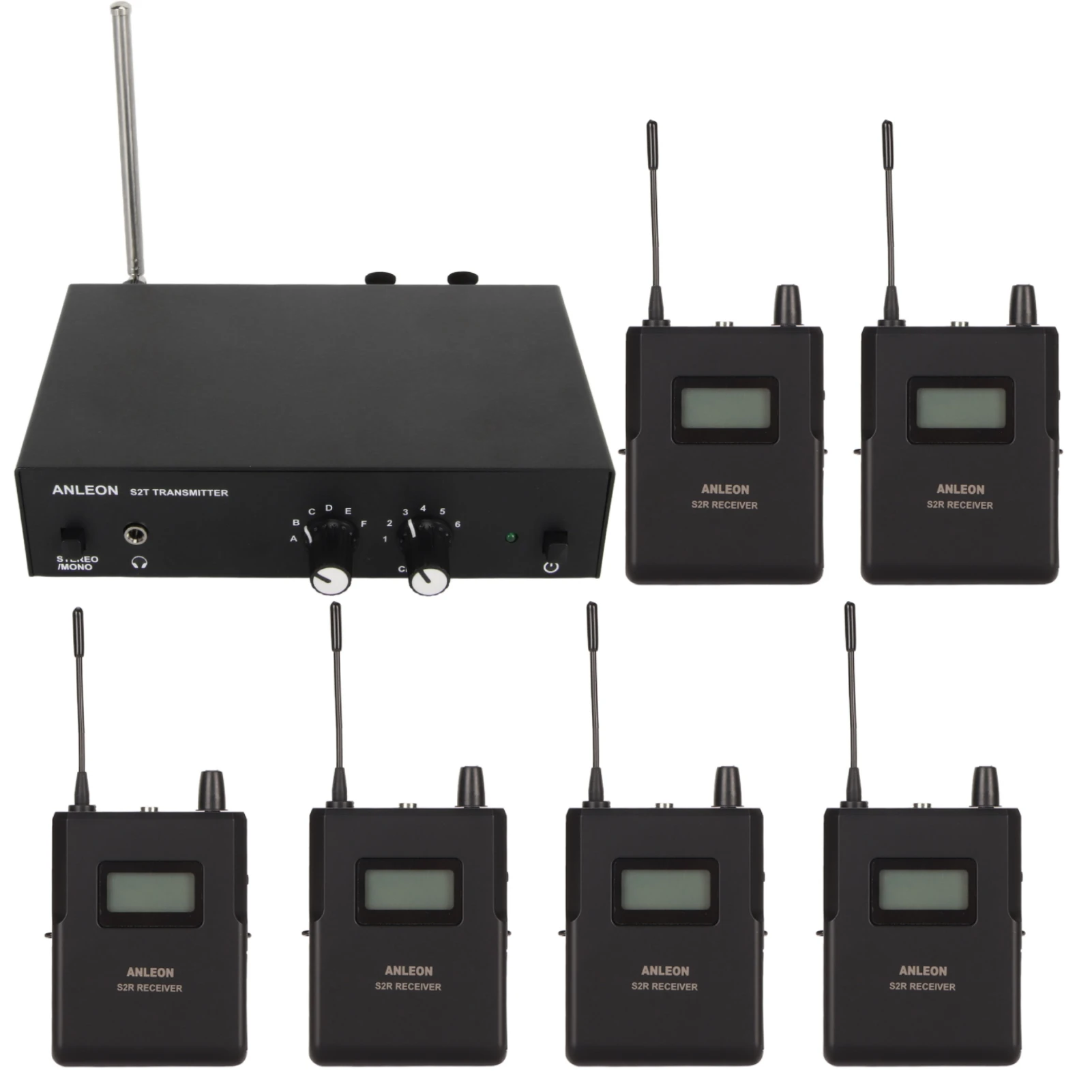 Original For ANLEON S2 UHF Stereo Wireless Monitor System 670-680MHZ Professional Digital Stage In-Ear Monitor System kit