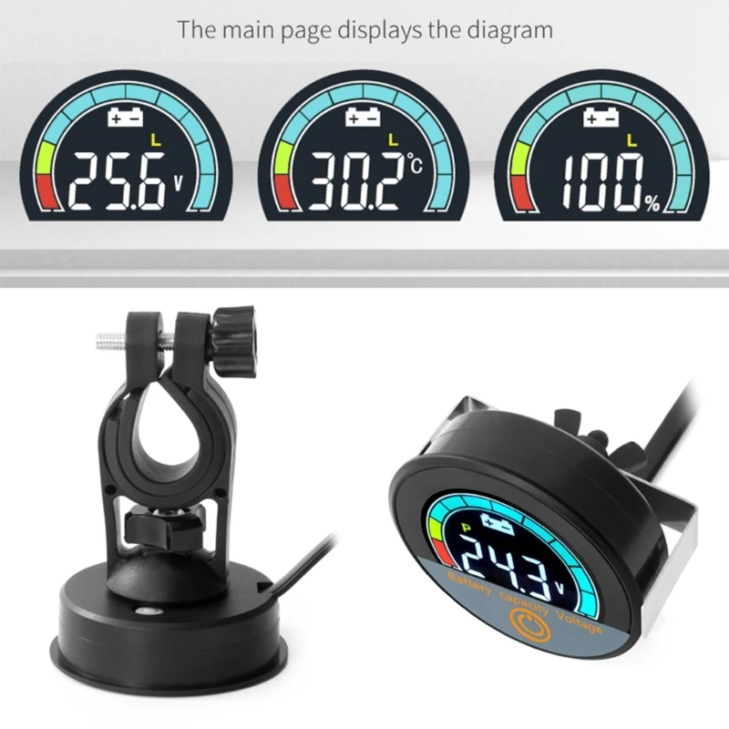 LCD Digital Voltmeter DC7-100V สองสายแรงดันไฟฟ้า Universal แบตเตอรี่ VoltTester แผง VoltGauge VoltmetreMonitor