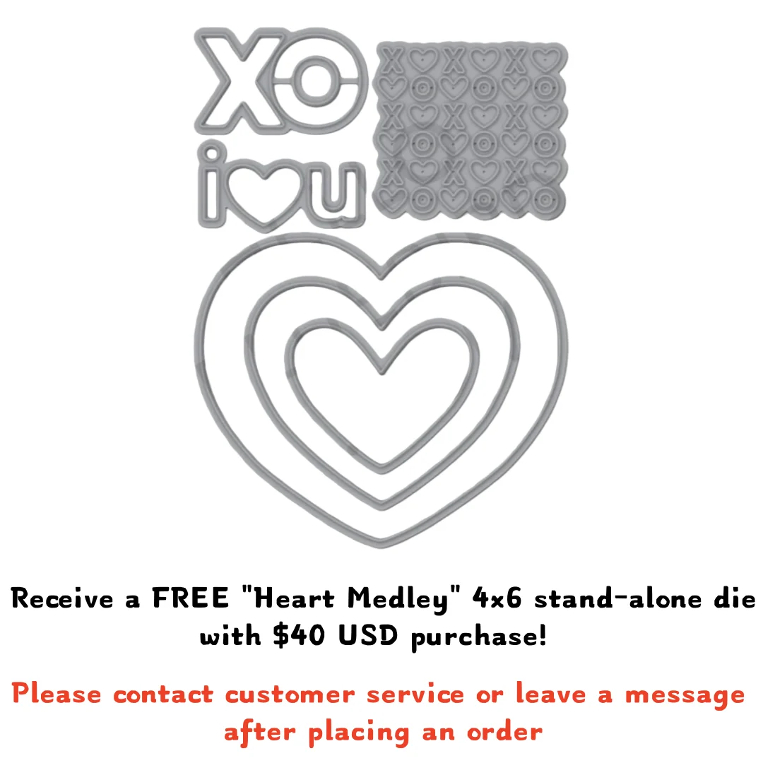 January 2026 Valentine Candy Hearts Love Bee Kissing Booth Metal Cutting Dies Clear Stamps for DIY Supplies Scrapbook New - view 3